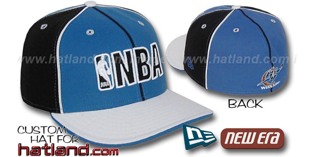 Washington Wizards NBA PINWHEEL-3 Blue-Black-White Fitted Hat