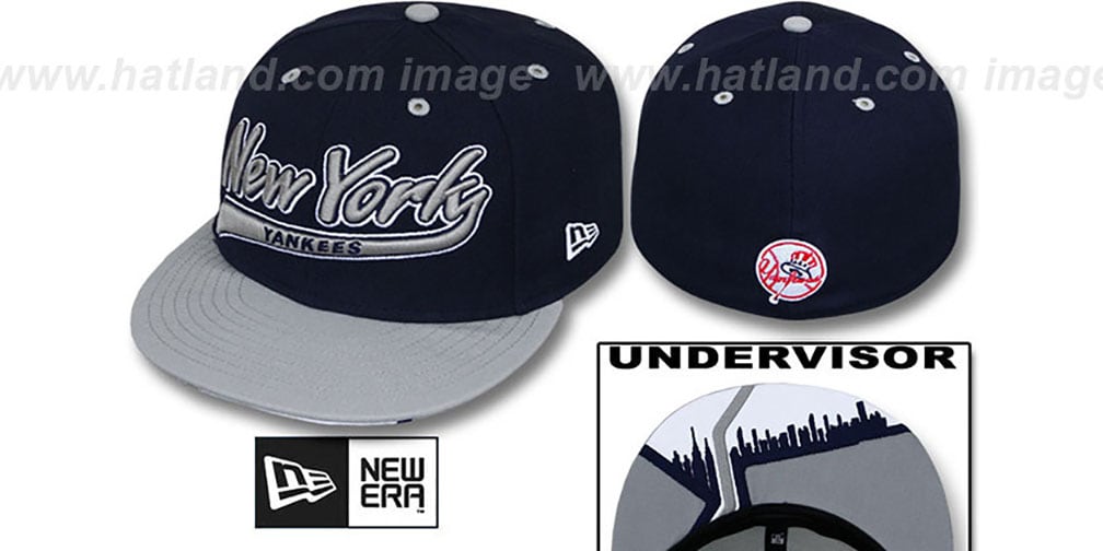 [New Era] 25年★HOT★ 940 MLB SCRIPTS LOGO NY Yankees Navy mens-fanatics-navy-new-york-