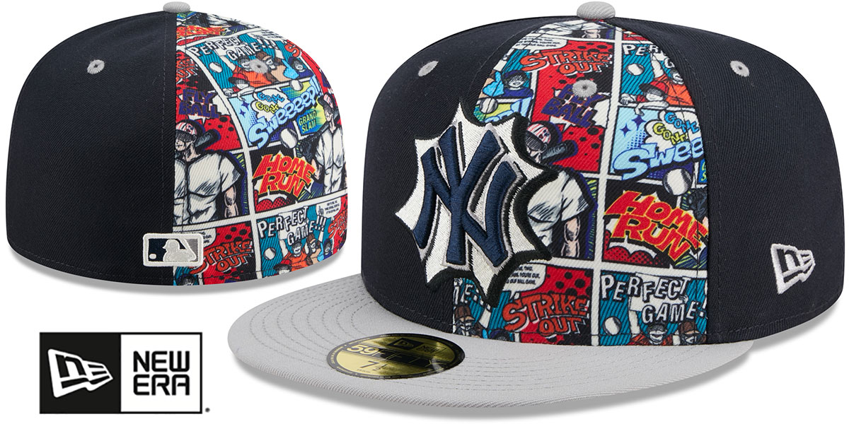 New York Yankees DIAMOND HERO Navy-Grey Fitted Hat