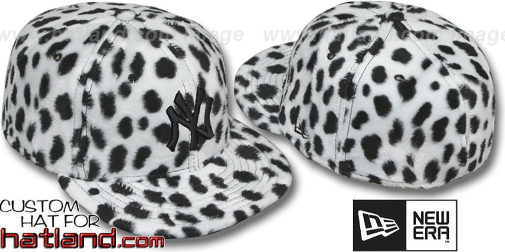 New York Yankees DALMATION PIMPIN-FUR White Fitted Hat display picture 1