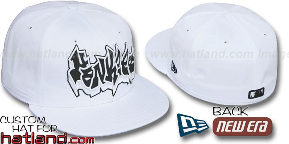 New Era : MLB Graffiti フーディ New York Yankees GRAFFITI White-Black Fitted Hat by New Era