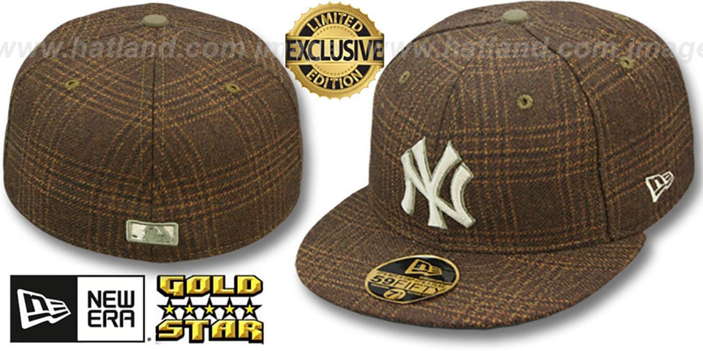 NEW ERA 別注 NY Long Brim Hat Harris Tweed yankees-harris-tweed-fitted-