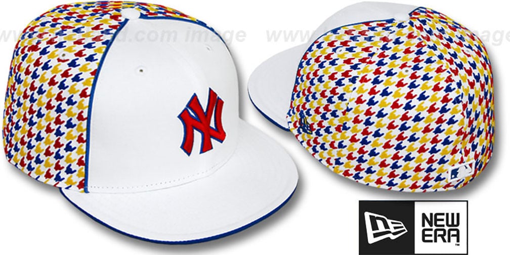 New York Yankees HOUNDSTOOTH White-Multi Fitted Hat