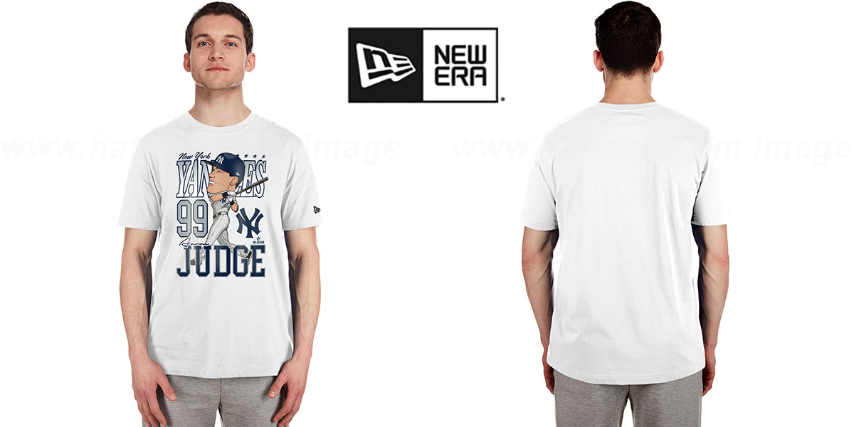 New York Yankees JUDGE CARICATURE White T-Shirt by New Era