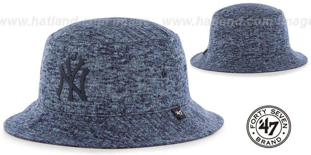 New York Yankees LEDGEBROOK BUCKET Navy Hat by Twins 47 Brand