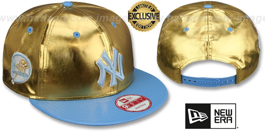 New York Yankees POSH SNAPBACK Gold-Sky Hat by New Era