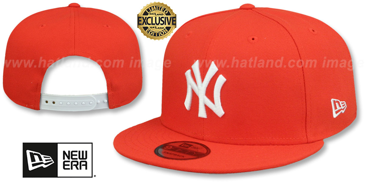 New York Yankees TEAM-BASIC SNAPBACK Orange-White Hat