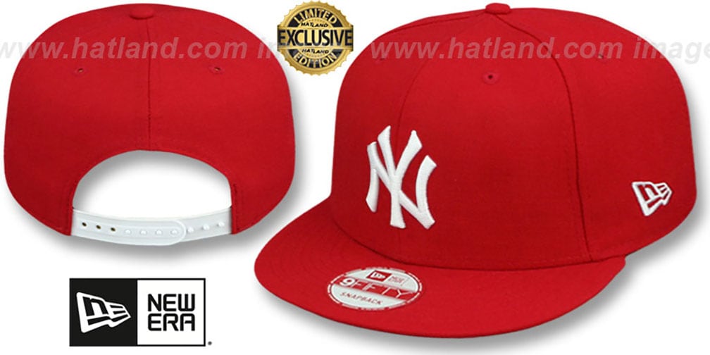 New York Yankees TEAM-BASIC SNAPBACK Red-White Hat