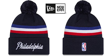 Bannière New Era des Philadelphia 76ers - Bonnet en tricot à revers