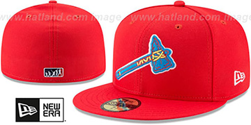 atlanta braves fitted hat with tomahawk