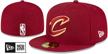 Casquette New Era 59Fifty Cleveland Cavaliers Bordeaux - Taille 7 - Neuf Sans Étiquette