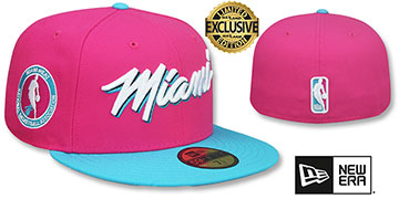 Pink miami heat store hat