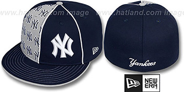 限定品！NEWERA YANKEES DOUBLE WHAMMY CAP New York Yankees BIG-ONE DOUBLE WHAMMY Navy-White Fitted Hat