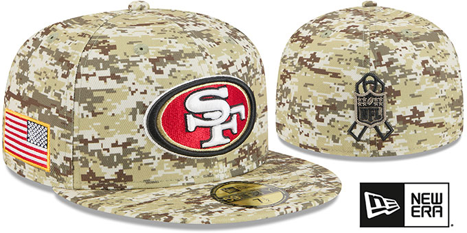 Custom Camouflage 49ers Cap with Gold Logo Men main image 2