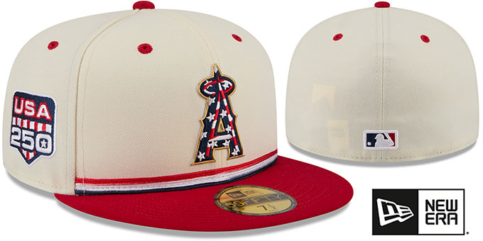 Los Angeles Angels 2026 JULY 4TH STARS N STRIPES Fitted Hat