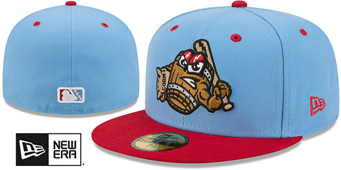 Louisville Bats 2026 THEME NIGHT Sky-Red Fitted Hat