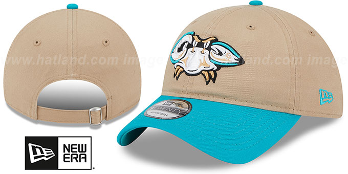 Bowie Baysox COPA STRAPBACK Khaki-Teal Hat by New Era