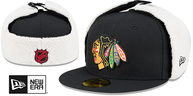 Chicago Blackhawks CLASSIC DOGEAR Black Fitted Hat