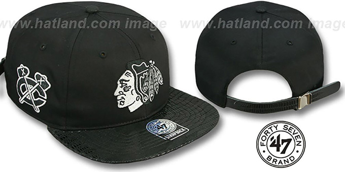 all black blackhawks hat