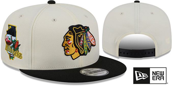 Chicago Blackhawks LOCALIZED SNAPBACK Chrome-Black Hat
