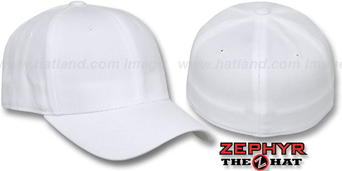 plain white fitted hat