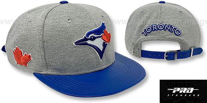 Toronto Blue Jays Team Basic Strapback Grey Royal Hat By Pro Stan