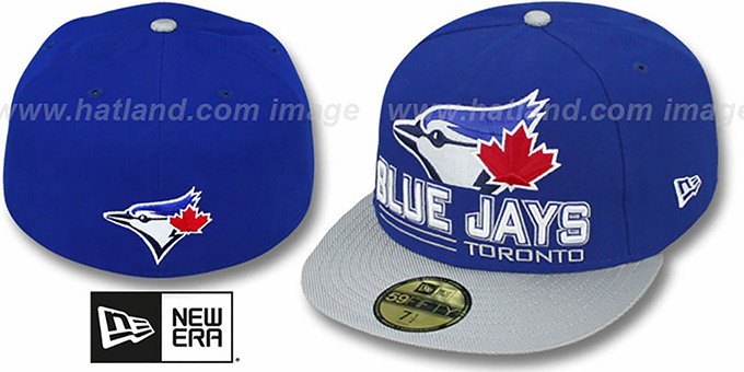 Toronto Blue Jays TECH MARK Royal-Grey Fitted Hat by New Era