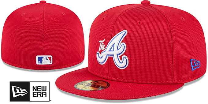 New Era Atlanta Braves 59FIFTY Cloud Icon Peachtree Street Casquette ajustée, Bleu marine