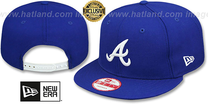 Atlanta Braves Team Basic Snapback Royal White Hat