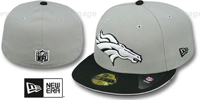 grey broncos hat