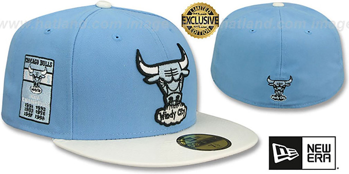 light blue fitted hat