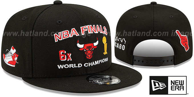 Chicago Bulls FINALS CHAMPIONS SNAPBACK Black Hat by New Era