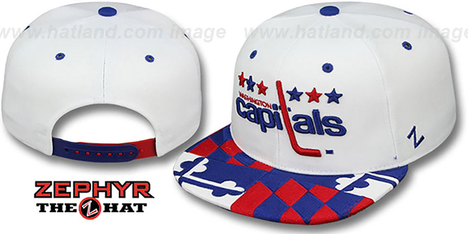 Washington Capitals MARYLAND FLAG SNAPBACK White Hat by Zephyr
