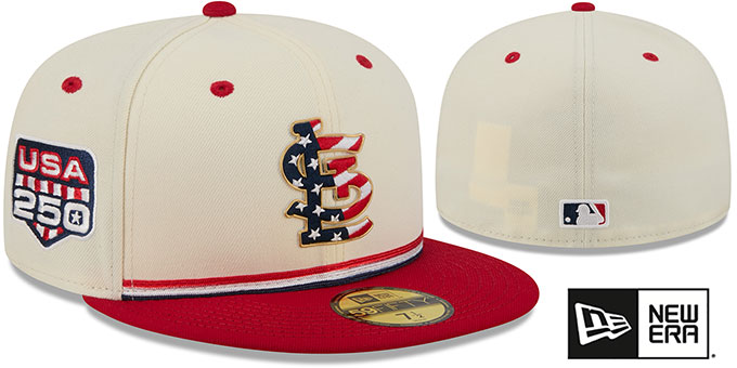 St Louis Cardinals 2026 JULY 4TH STARS N STRIPES Fitted Hat