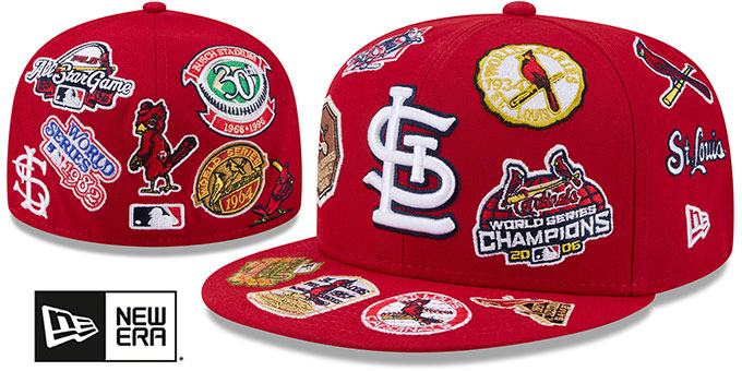 帽子 All Red Hat St Louis Cardinals ALL-OVER Red Fitted Hat by New Era