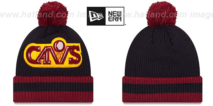 Cleveland Cavaliers CHILLER FILLER BEANIE Navy Burgundy by New Era