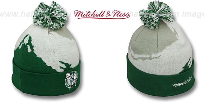 Boston Celtics PAINTBRUSH BEANIE by Mitchell and Ness