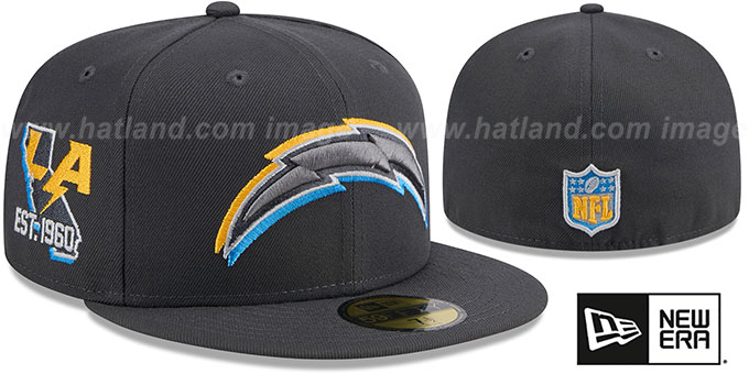 New Era NFL L A Chargers キャップ フリーサイズ Men's New Era Gray/Graphite Los Angeles Chargers 2025 NFL