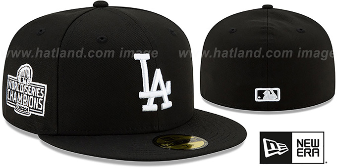 black dodgers world series hat