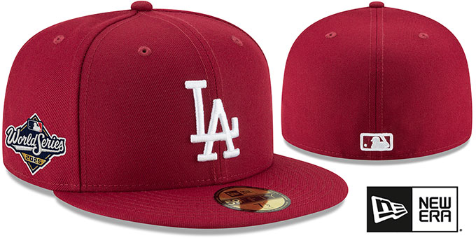 Los Angeles Dodgers 2025 WORLD SERIES Burgundy-White Fitted Hat