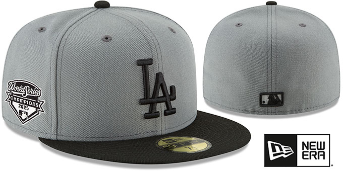 Los Angeles Dodgers 2025 WORLD SERIES CHAMPIONS Grey-Black Fitted