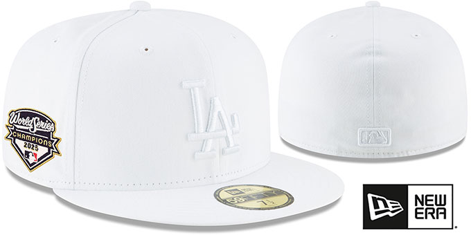 Los Angeles Dodgers 2025 WORLD SERIES CHAMPIONS WHITEOUT Fitted H
