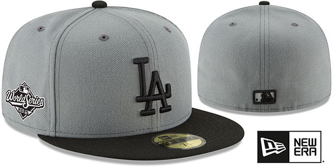Los Angeles Dodgers 2025 WORLD SERIES Grey-Black Fitted Hat