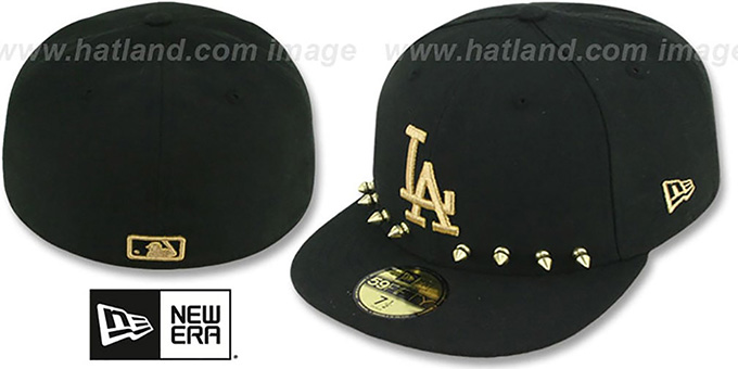 black and gold dodgers hat