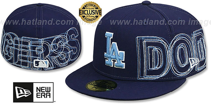 navy dodgers hat