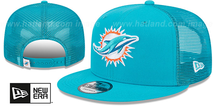 Miami Dolphins TEAM-BASIC TRUCKER SNAPBACK Aqua Hat