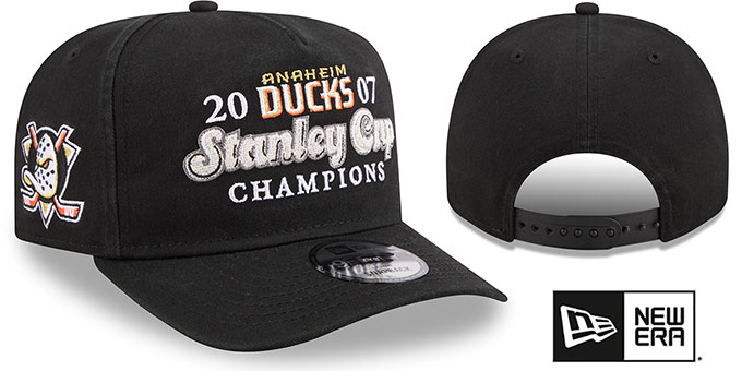 Los Angeles Ducks HISTORIC CHAMPIONS AF SNAPBACK Black Hat