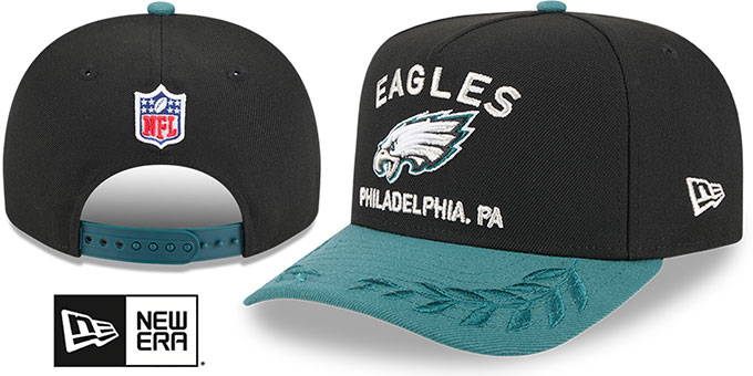 New York Eagles 2025 NFL DRAFT ONSTAGE A-FRAME SNAPBACK Black-Gre
