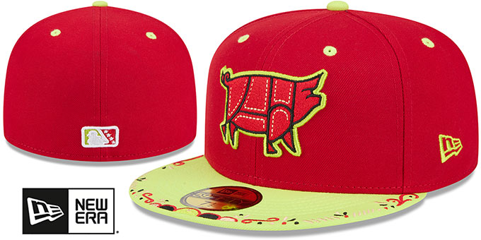 Columbia Fireflies 2026 COPA DE LA DIVERSION Red-Yellow Fitted Ha