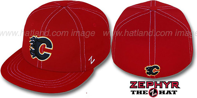 calgary flames fitted hat